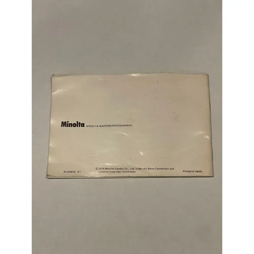 Minolta XL-400 Owner's Manual Super 8 camera film movie 1974